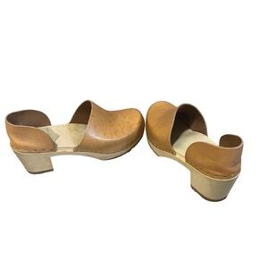 Authentic Swedish Clogs - Haga Sweden Wooden shoes size 37 - 6.5 leather clogs